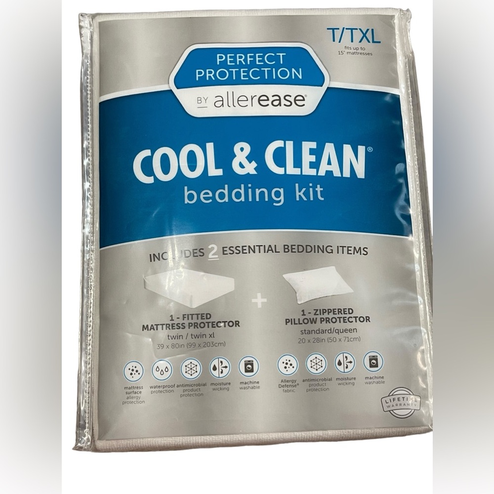 mattress protection Twin/ XL 2 Piece Perfect Protection Cool & Clean Bedding